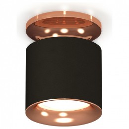 Комплект накладного светильника Ambrella light Techno Spot XS7402122 SBK/PPG черный песок/золото розовое полированное (N7930, C7402, N7015)