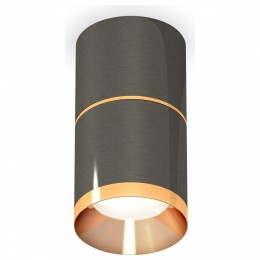 Комплект накладного светильника Ambrella light Techno Spot XS7403081 DCH/PYG черный хром/золото желтое полированное (C7403, A2072, C7403, N7034)