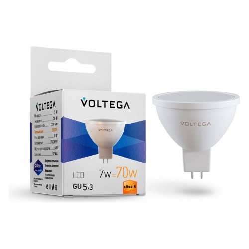 Лампа светодиодная Voltega Simple GU5.3 7Вт 2800K 7058 от Мир ламп