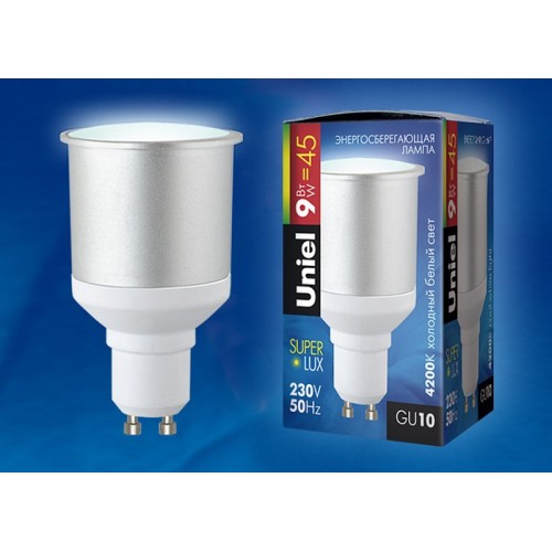 Лампа компактная люминесцентная Uniel GU10 9Вт 4200K 03161 от Мир ламп
