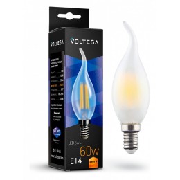 Лампа светодиодная Voltega Crystal E14 6Вт 2800K 7025
