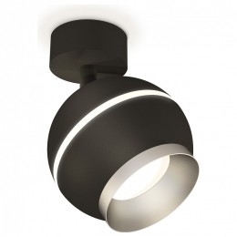 Комплект накладного светильника Ambrella light Techno Spot XM1102003 SBK/MCH черный песок/хром матовый (A2210, C1102, N7033)