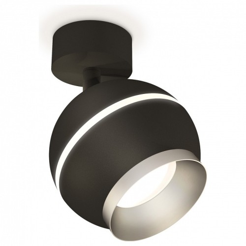 Комплект накладного светильника Ambrella light Techno Spot XM1102003 SBK/MCH черный песок/хром матовый (A2210, C1102, N7033) от Мир ламп