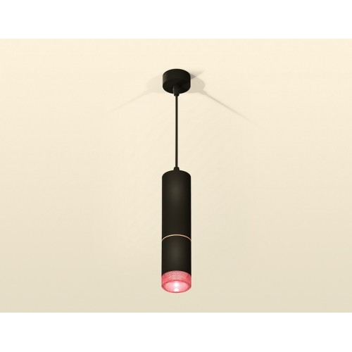 Комплект подвесного светильника Ambrella light Techno Spot XP6313030 SBK/PI черный песок/розовый (A2302, C6343, A2063, C6313, N6152) от Мир ламп