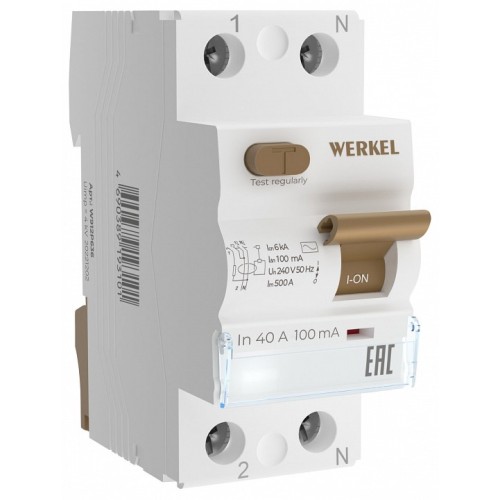 Устройство защитного отключения 1P Werkel W812P404 от Мир ламп
