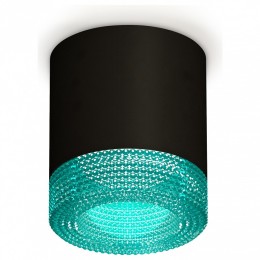Комплект накладного светильника Ambrella light Techno Spot XS7402013 SBK/BL черный песок/голубой (C7402, N7194)