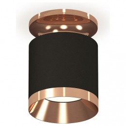 Комплект накладного светильника Ambrella light Techno Spot XS7402121 SBK/PPG черный песок/золото розовое полированное (N7930, C7402, N7035)