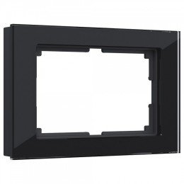 Рамка на 2 поста Werkel Favorit черный стекло W0081108