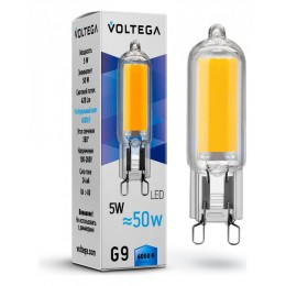 Лампа светодиодная Voltega Capsule G9 5Вт 4000K 7091