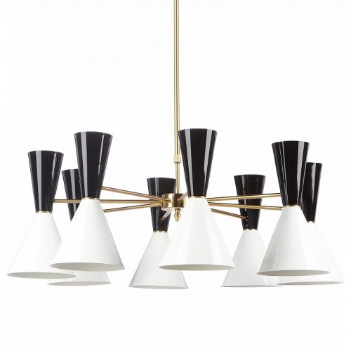 Люстра на штанге Imperiumloft Cairo Chandelier 8 Arm Black And White 144399-22 от Мир ламп