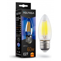 Лампа светодиодная Voltega Candle E27 6Вт 2800K 7046