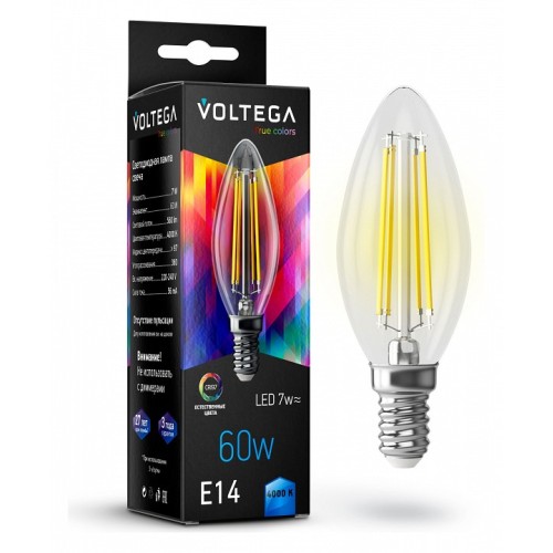 Лампа светодиодная Voltega True colors E14 7Вт 4000K 7153 от Мир ламп