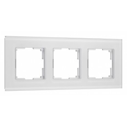 Рамка на 3 поста Werkel Senso белый стекло soft-touch W0033101