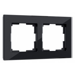 Рамка на 2 поста Werkel Favorit черный стекло W0021108