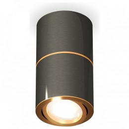 Комплект накладного светильника Ambrella light Techno Spot XS7403080 DCH/PYG черный хром/золото желтое полированное (C7403, A2072, C7403, N7004)