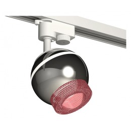 Комплект трекового светильника Ambrella light Track System XT1104003 PSL/PI серебро полированное/розовый (A2520, C1104, N7193)