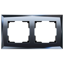 Рамка на 2 поста Werkel Diamant черное стекло W0021208