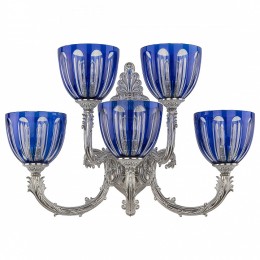 Бра Bohemia Ivele Crystal 7109 7109B15/3+2/210 NW P1 U Clear-Blue/H-1H