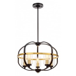 Люстра на штанге LUMINA DECO Monterey LDP 1141-5 BK+MD