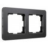 Рамка на 2 поста Werkel Platinum черный алюминий W0022608 от Мир ламп