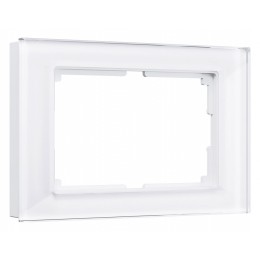 Рамка для двойной розетки Werkel Favorit белый стекло W0081101