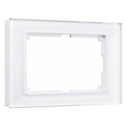 Рамка для двойной розетки Werkel Favorit белый стекло W0081101 от Мир ламп