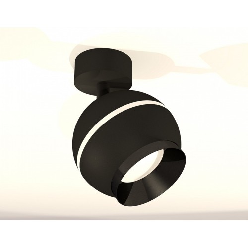 Комплект накладного светильника Ambrella light Techno Spot XM1102001 SBK/PBK черный песок/черный полированный (A2210, C1102, N7031) от Мир ламп