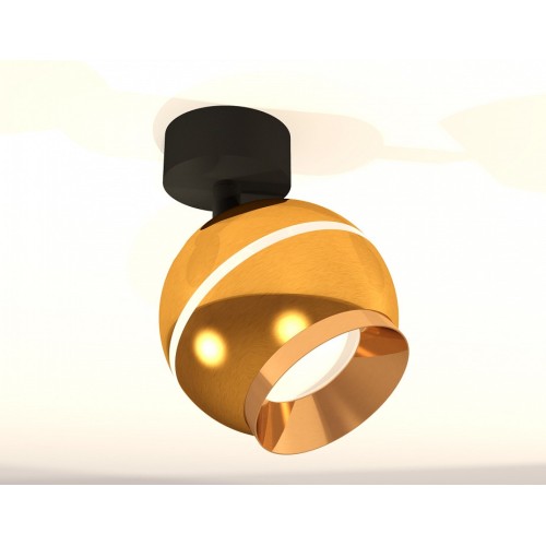 Комплект накладного светильника Ambrella light Techno Spot XM1105002 PYG/SBK золото желтое полированное/черный песок (A2210,C1105,N7034) от Мир ламп