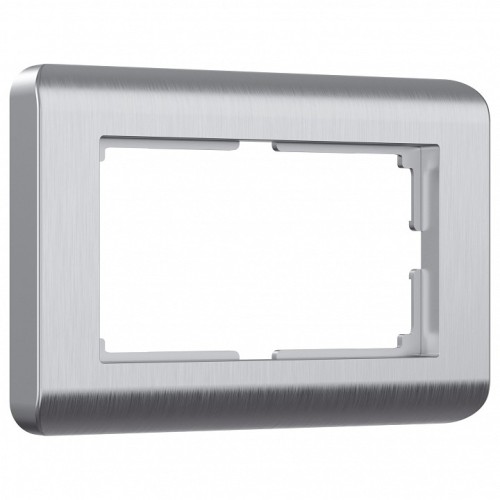 Рамка для двойной розетки серебряный Werkel Stream W0082106 от Мир ламп