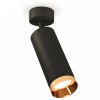 Комплект накладного светильника Ambrella light Techno Spot XM6343005 SBK/PYG черный песок/золото желтое полированное (A2210, C6343, N6134) от Мир ламп
