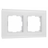 Рамка на 2 поста Werkel Senso белый стекло soft-touch W0023101 от Мир ламп