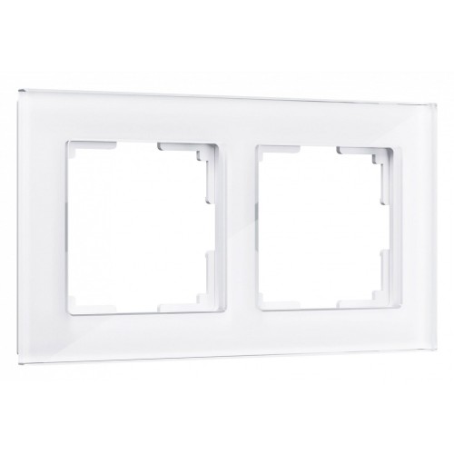 Рамка на 2 поста Werkel Favorit белый стекло W0021101 от Мир ламп