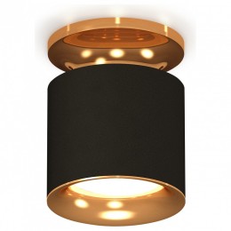 Комплект накладного светильника Ambrella light Techno Spot XS7402102 SBK/PYG черный песок/золото желтое полированное (N7929, C7402, N7014)