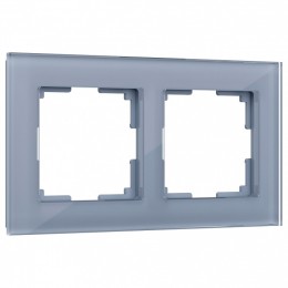 Рамка на 2 поста Werkel Favorit серый стекло W0021115