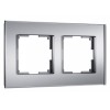 Рамка на 2 поста Werkel Senso серебряный стекло soft-touch W0023106 от Мир ламп