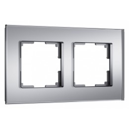 Рамка на 2 поста Werkel Senso серебряный стекло soft-touch W0023106