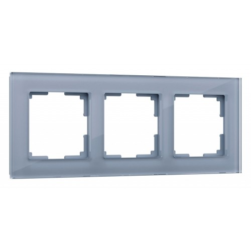 Рамка на 3 поста Werkel Favorit серый стекло W0031115 от Мир ламп